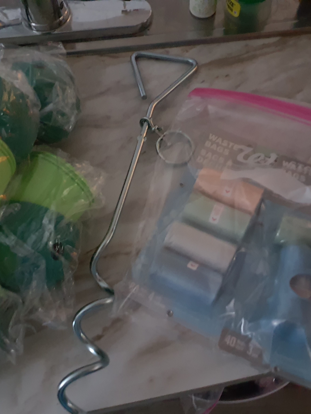 Pet Lot.. Treat Toys And Spiral Metal Lease Tie And Waste Bags